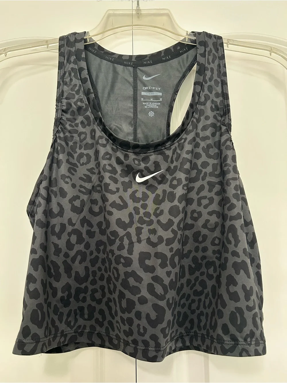 Nike Leopard Running/Workout Cropped Tank